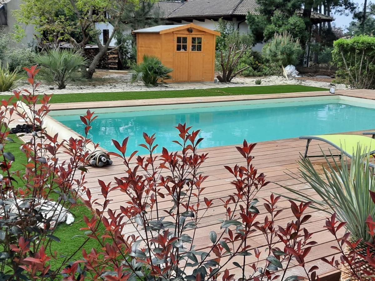 Grande Maison Landaise Avec Piscine Privee, Proche Plage, Pour 8 Personnes A Biscarrosse - Fr-1-319-398 Eksteriør billede