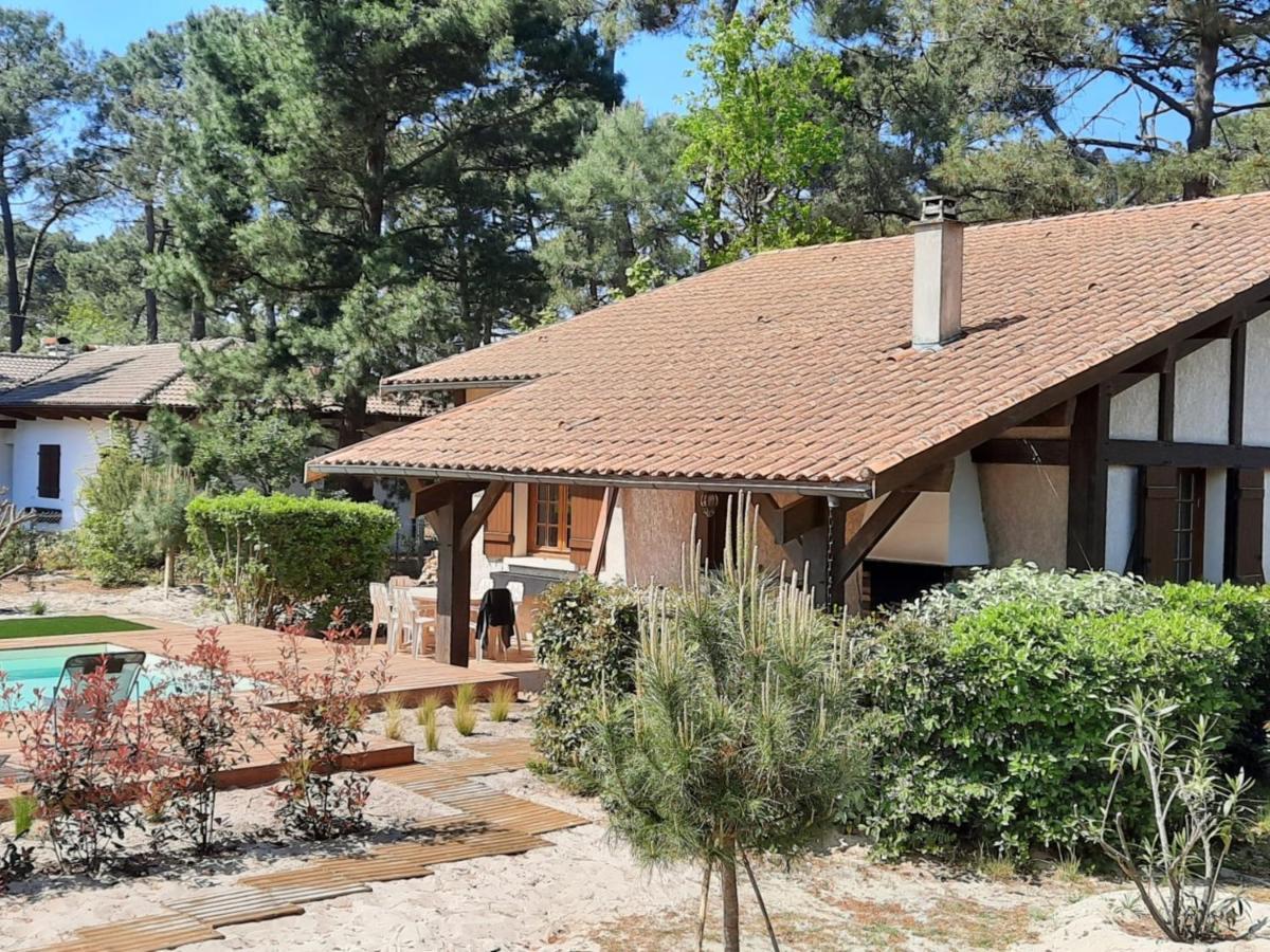 Grande Maison Landaise Avec Piscine Privee, Proche Plage, Pour 8 Personnes A Biscarrosse - Fr-1-319-398 Eksteriør billede